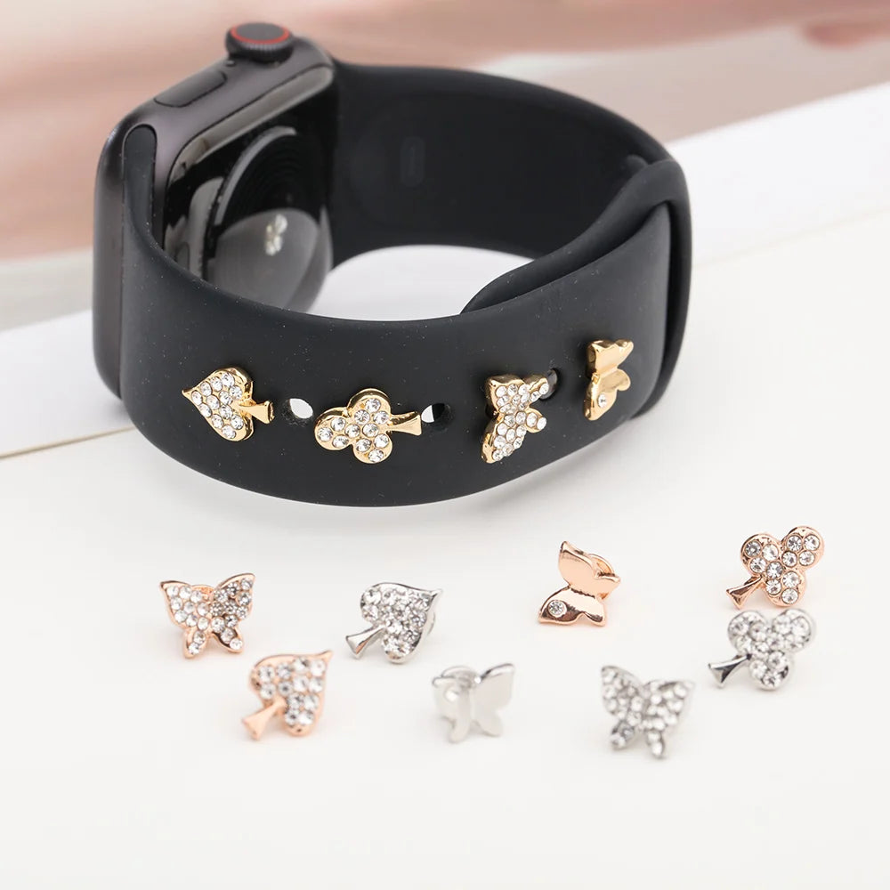 Jewelry Charms for Apple Watch band Series Ultra 9 8 7 6 5 4 SE band metal decoration for Samsung Galaxy watch 4 5 pro band