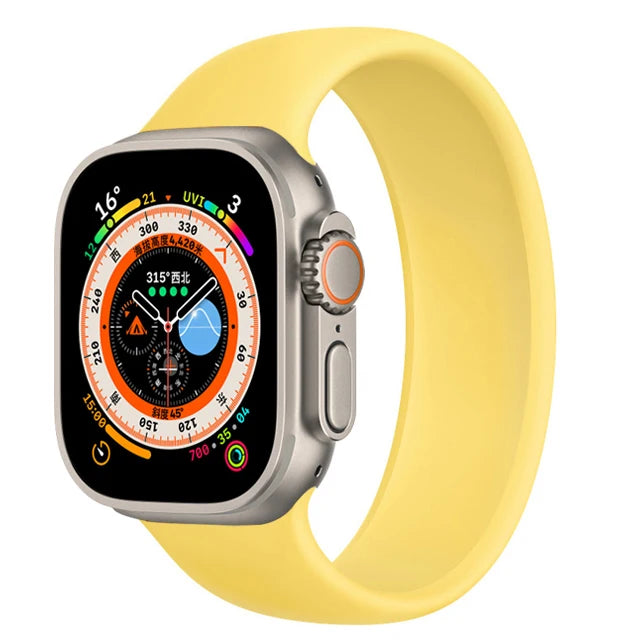Solo Loop For Apple Watch band 45mm 44mm 40mm 41mm 42mm Ultra 49mm 38mm 44mm correa band Apple Watch Series 9 8 7 SE 3 4 5 6 band