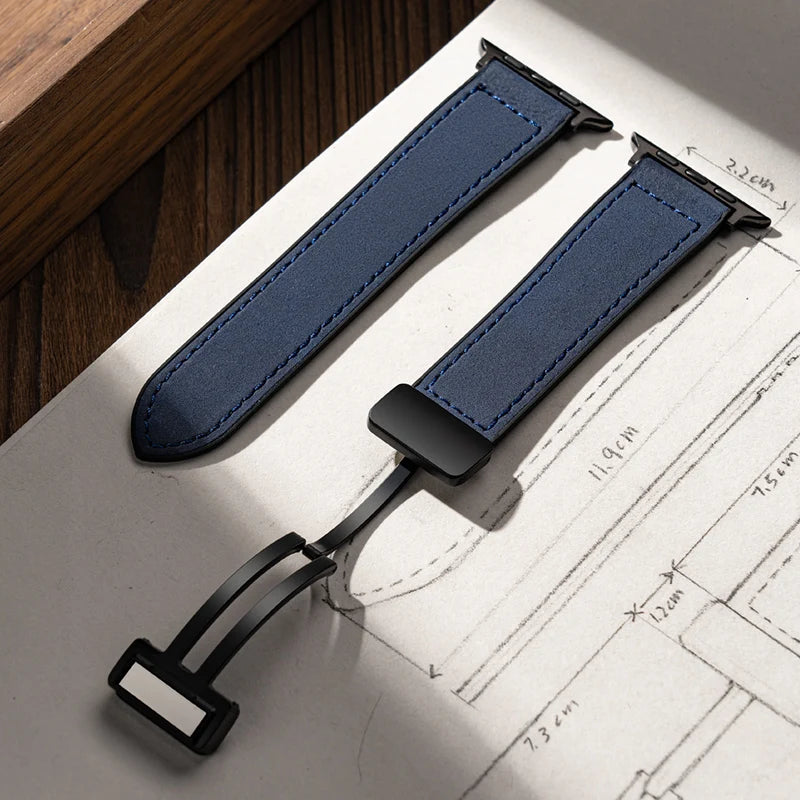 Leather band for Apple Watch 10 Ultra 9 band 46mm 49mm 42mm 44mm 45mm 40mm 41mm band men Silicone Apple Watch Series 9 8 7 SE 6 5