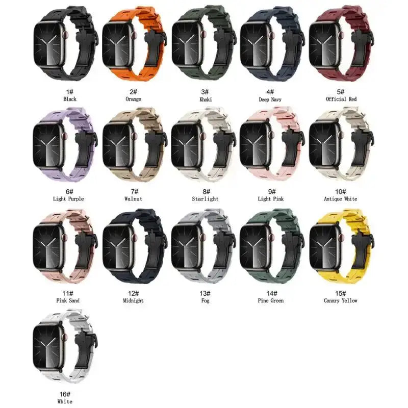 Kilim Single Tour band For Apple Watch band 45mm 44mm 41mm 38mm Folding Buckle Silicone band Apple Watch 10 46mm 42mm Ultra 2 49mm