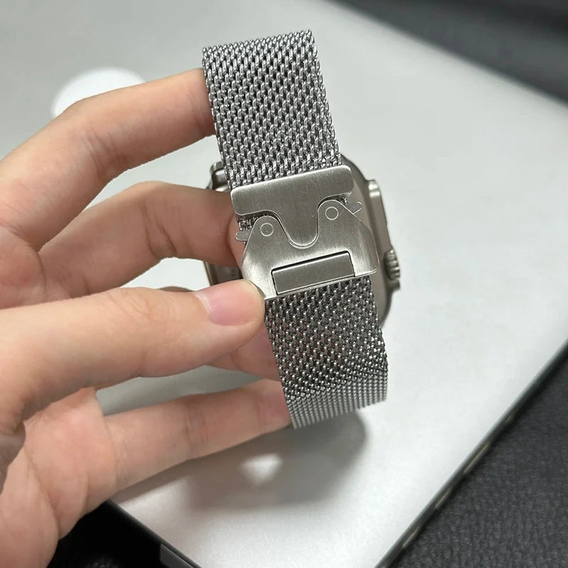 Milanese parachute band For Apple Watch band Ultra 3 2 49mm 46mm 44mm 45mm 41mm 42mm band Correa Apple Watch Series 11 10 9 8 7 SE