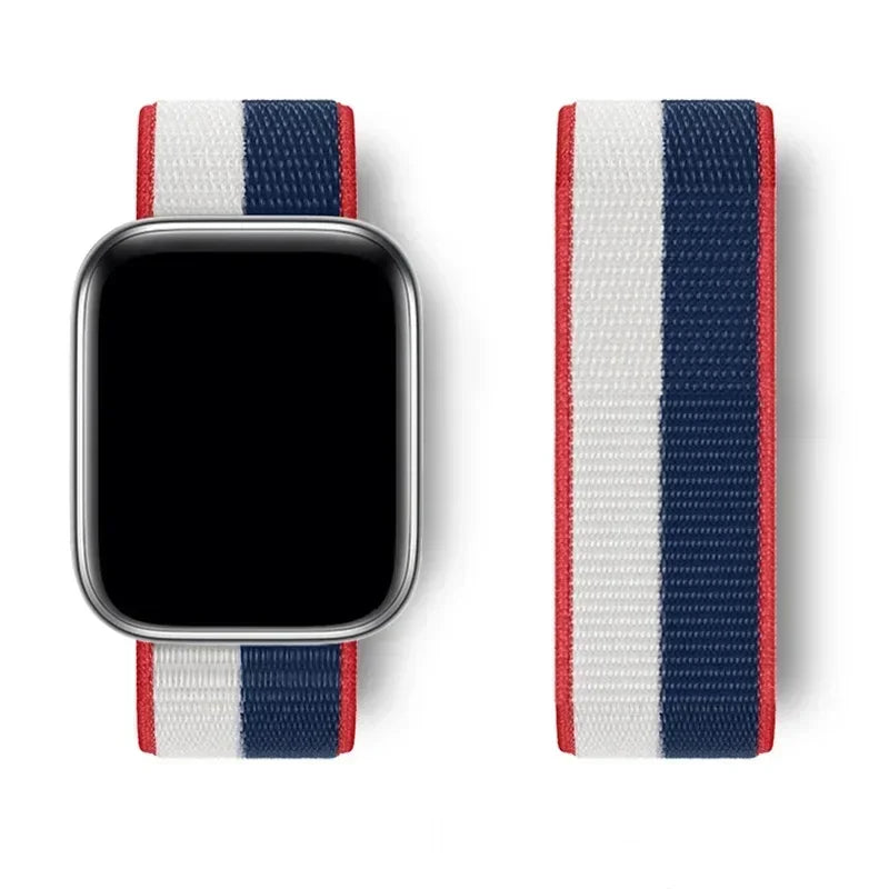 Nylon Loop for Apple Watch band 44mm 40mm 45mm 41mm 38mm 42mm 46mm band Apple Watch Series Ultra 2 49mm 10 9 8 7 6 SE 5 4 band
