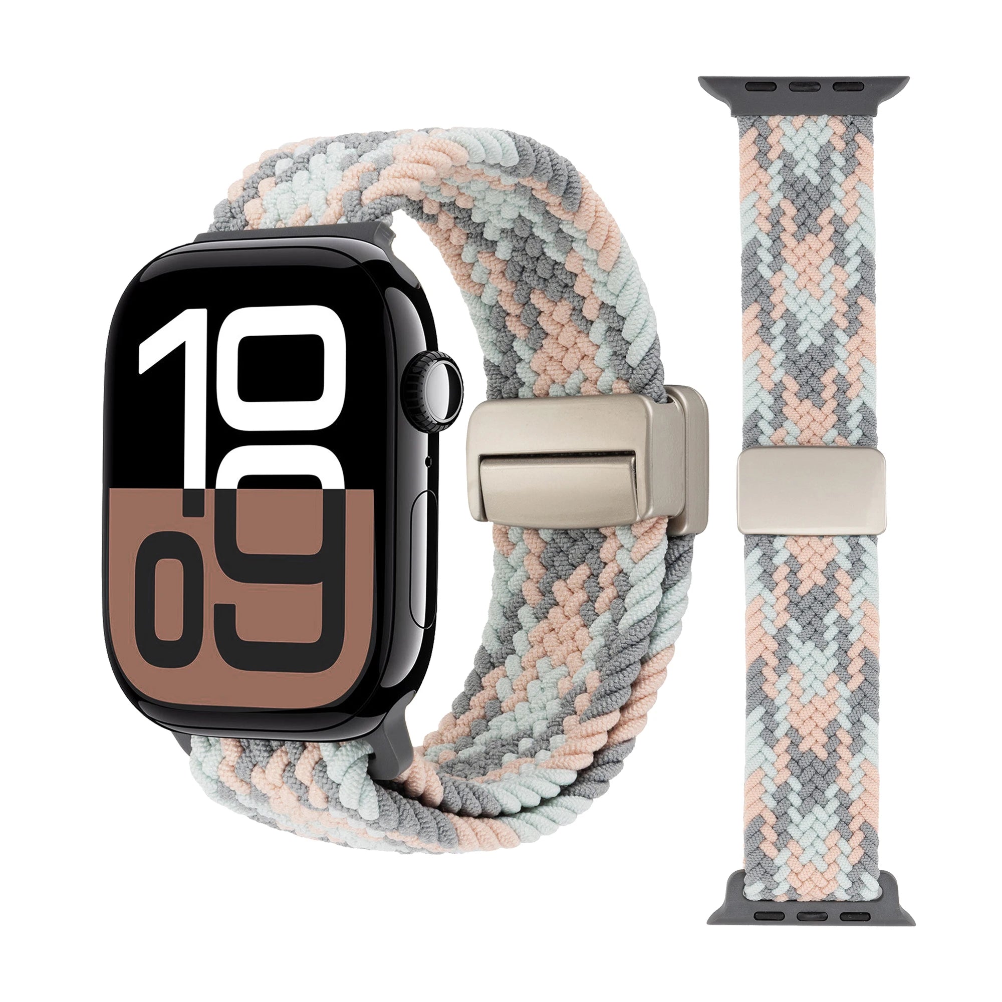 Braided Loop Nylon band for Apple Watch Ultra 2 49mm 46mm 42mm 45mm 41mm Magnetic band Apple Watch 10 9 8 7 6 5 SE 40mm 44mm Band