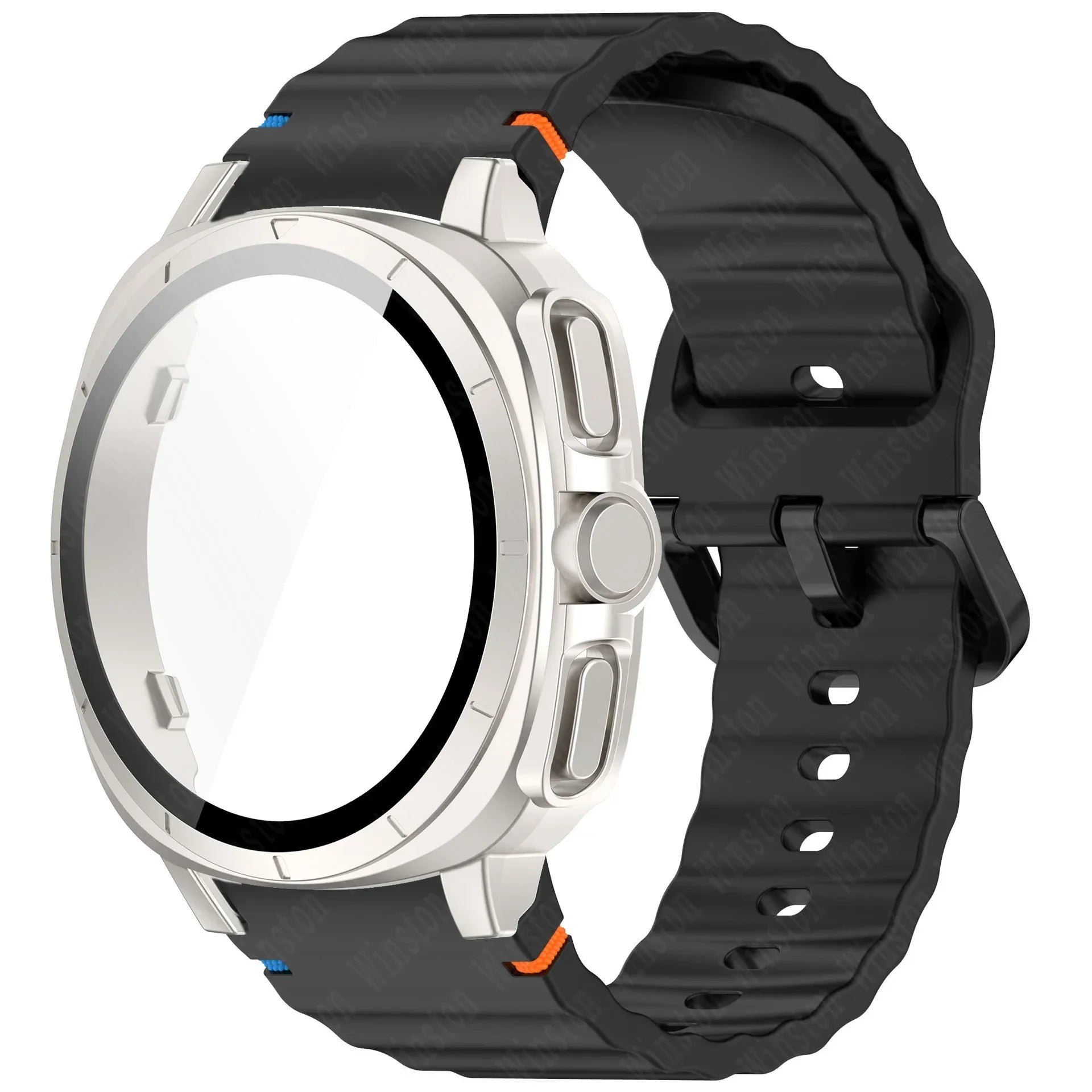 Case+Strap for Samsung Galaxy Watch 7 40mm 44mm Appearance Upgrade Ultra 47mm for Galaxy Watch 7 Sports silicone Bracelet