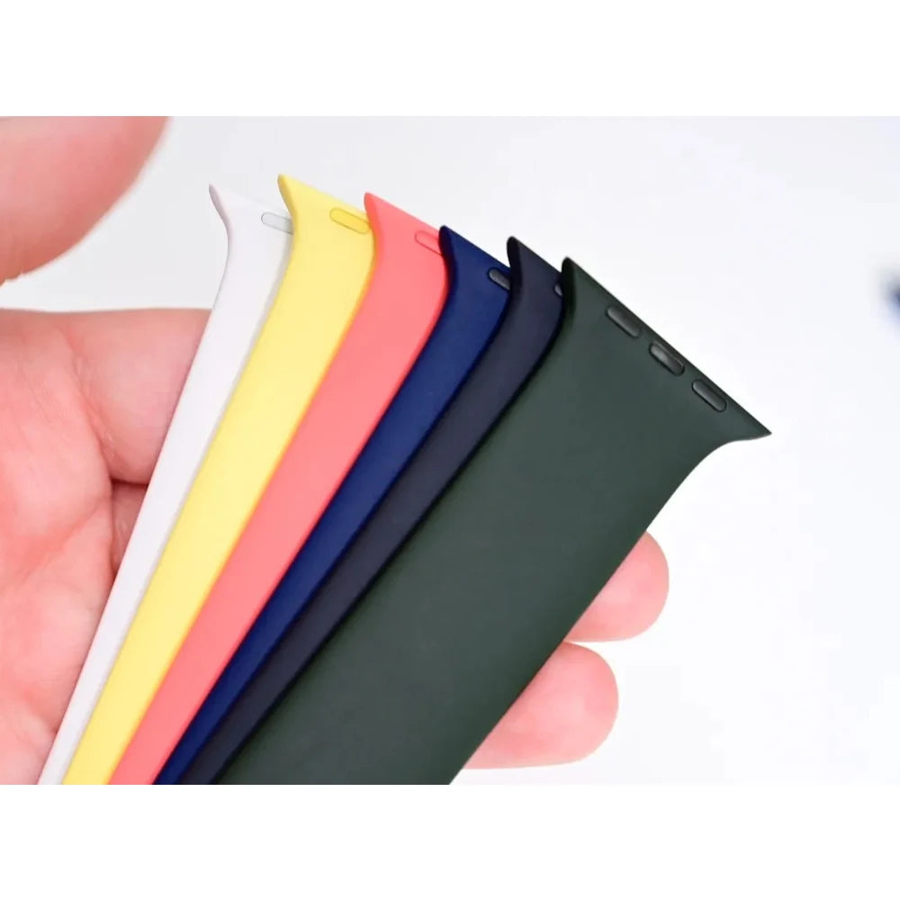 Solo loop band for Apple Watch band 44mm 46mm 45mm 40mm 41mm 42mm 49mm Silicone band correa Apple Watch Series 10 9 6 57 8 SE Ultra
