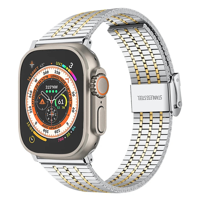 Stainless Steel band for Apple Watch Ultra 2 49mm Series 10 46mm 42mm 44mm 45mm 41mm metal band Apple Watch 9 8 7 6 SE 5 4 band