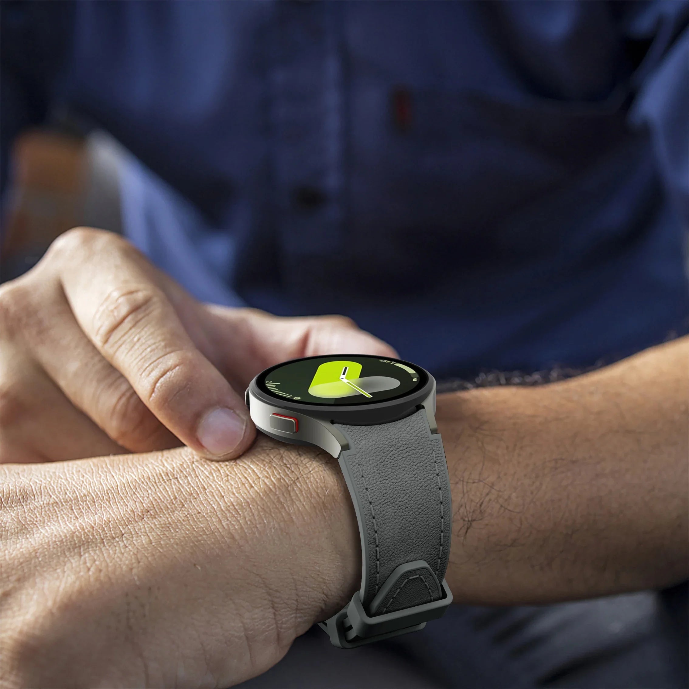 Silicone+Leather Strap for Samsung Galaxy Watch 7 6 5 4 FE 40mm 44mm No Gap Bracelet Band Watch 6 4 Classic 43/47mm 42/46mm Belt