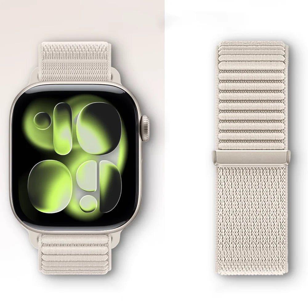 Braided Nylon Loop band for Apple Watch band 42mm 46mm 45mm 44mm 46mm 49mm band brecelet correa Apple Watch Ultra 3 SE 11 10 9 8 7 bands