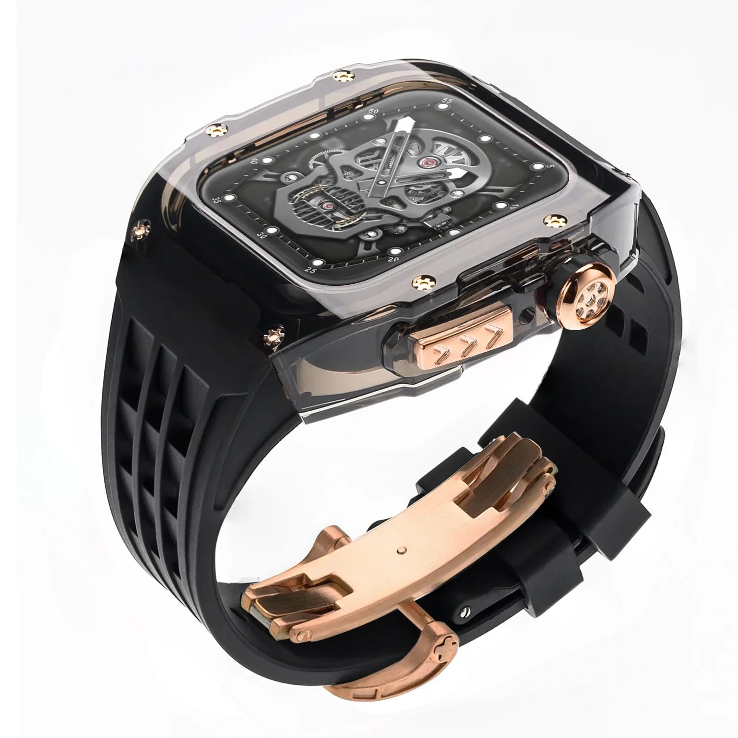 Transparent Case+band For Apple Watch Ultra 49mm band Full Cover band Modification Kit For Apple Watch SE 9 8 7 6 5 4 45mm 44mm