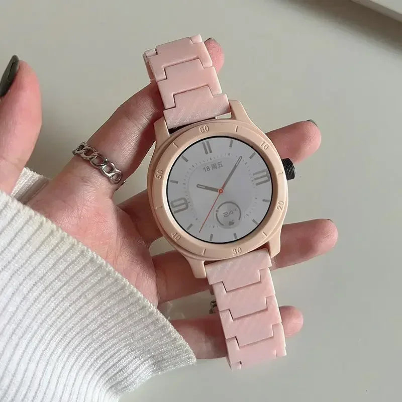 Carbon Fiber Band For Samsung Galaxy 7/FE/4/5/6/Classic 46mm/Active 2 20mm 22mm link Bracelet Huawei Watch GT 4/2/2e/3/Pro strap