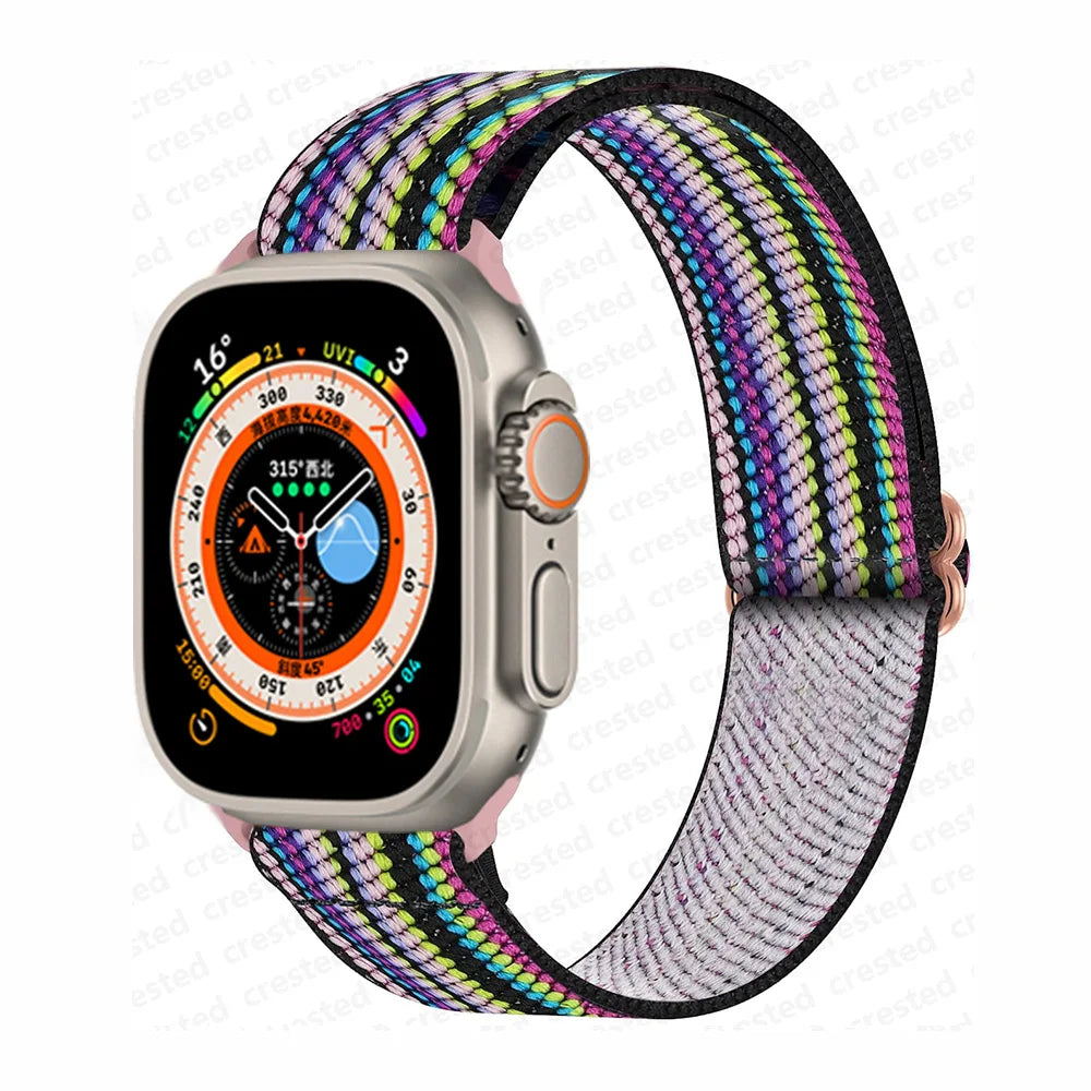 Scrunchie band for Apple Watch band 45mm 44mm 40mm 41mm 42mm 46mm 49mm Elastic Nylon band Apple Watch Series 10 9 8 7 SE Ultra 2