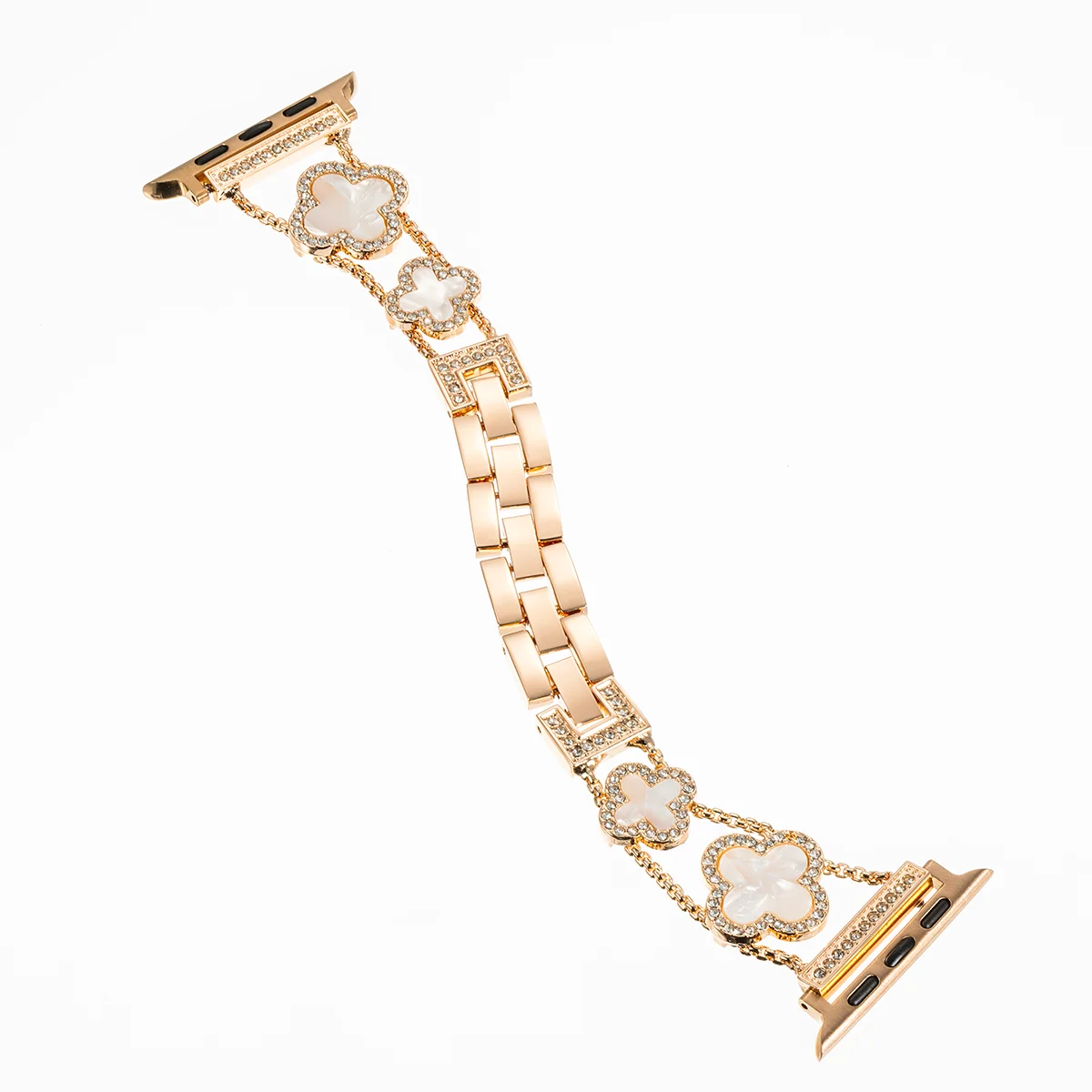 Diamond Four leaf Clover metal band for Apple Watch Ultra 2 49mm 46mm 44mm 42mm 41mm 40mm 38mm band for Apple Watch Series 10 9 8 7 SE 6 ban