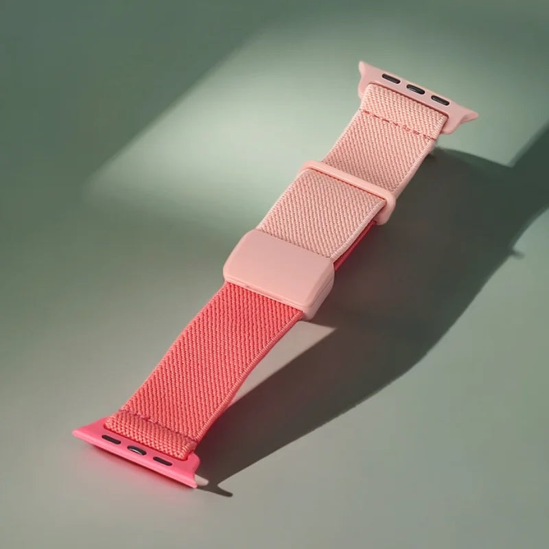 Magnetic band for Apple Watch band 38mm 40mm 41mm 42mm 44mm 45mm Children Nylon Elastic Watch band for Girls and Boys Small Wristband