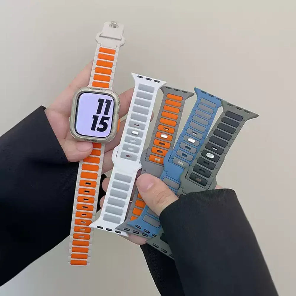 Silicone band for Apple Watch 10 band 46mm 45mm 44mm 49mm 42mm 40mm 38mm correa band Apple Watch Series 9 8 7 6 5 SE Ultra 2 band