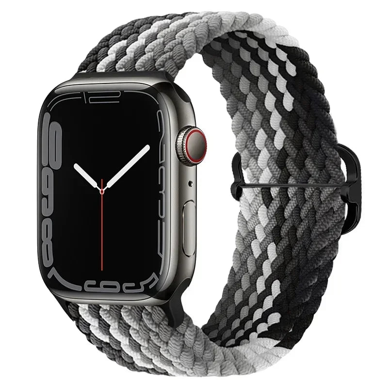 Braided Nylon band for Apple Watch band Ultra 2 49mm Series 10 46mm 42mm 44mm 40mm 41mm Adjustable band Apple Watch 9 8 7 6 SE 5 4