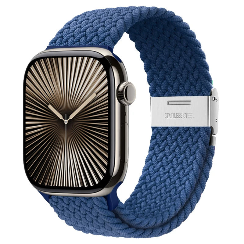 band For Apple Watch band 46mm 45mm 44mm 49mm 40mm 41mm 42mm Braided loop correa band Apple Watch Series 10 8 9 7 5 SE 6 4 Ultra