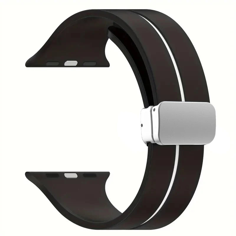 Magnetic band Apple Watch band 45mm 44mm 46mm 42mm 49mm 40mm 41mm Silicone correa band Apple Watch Series 10 9 8 7 6 5 SE Ultra 2