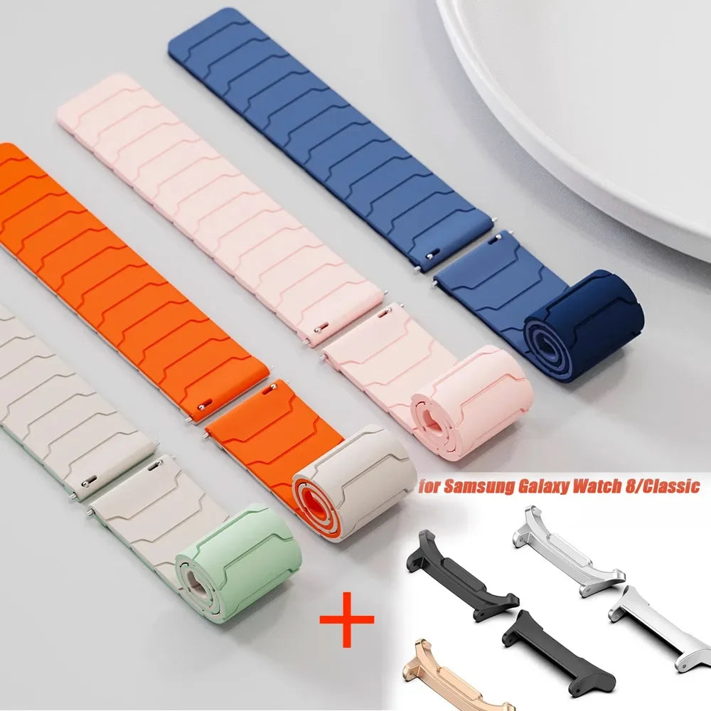 Magnetic Loop Strap for Samsung Galaxy Watch 8/8 Classic Sports Silicone Replacement Bracelet 46mm 40mm 44mm No Gaps WatchBand