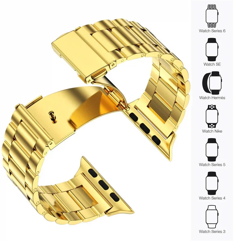 Stainless Steel band for Apple Watch band 45mm 44mm Ultra 2 49mm 42mm 40mm 41mm 46mm metal watch band Series 10 9 8 7 6 5 4 3 se