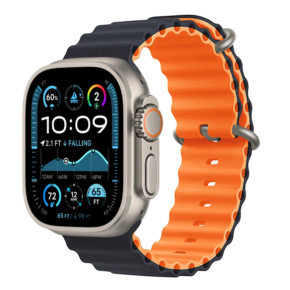 Ocean band for Apple Watch Ultra 3 2 band 49mm 46mm 44mm 40mm 45mm 41mm 42mm Correa band Apple Watch Series 11 10 9 SE 8 7 6 5 4