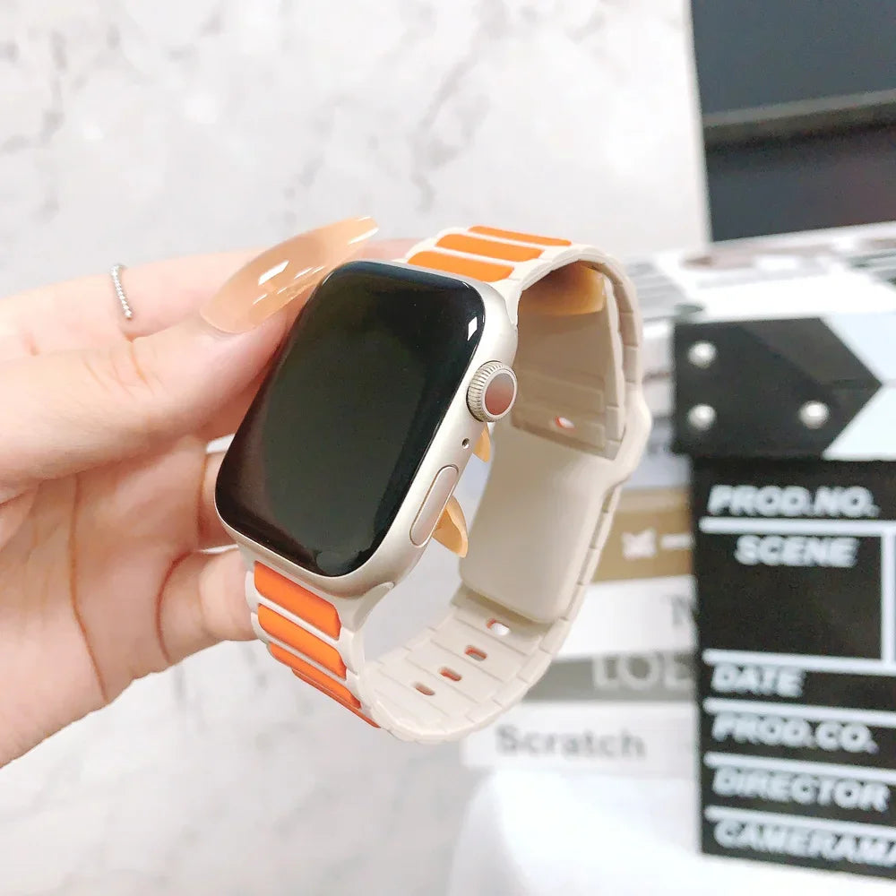 Silicone band for Apple Watch 10 band 46mm 45mm 44mm 49mm 42mm 40mm 38mm correa band Apple Watch Series 9 8 7 6 5 SE Ultra 2 band