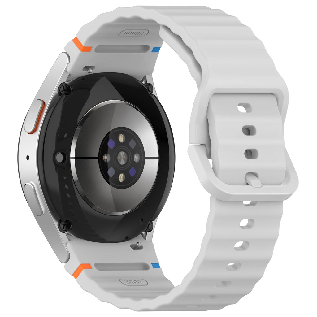 Official Silicone Strap For Samsung Galaxy Watch 7/FE/6/5/4 44mm 40mm 5 Pro Wave Bracelet Galaxy Watch 6 Classic 47mm 43mm Band