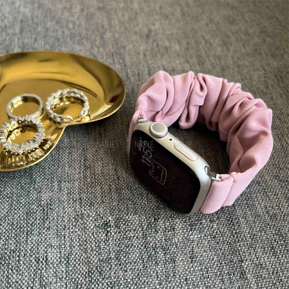 Scrunchie Strap for Samsung Galaxy Fit 3 Nylon Solo Loop Bracelet For Samsung Galaxy Fit3 SM-R390 Accessories