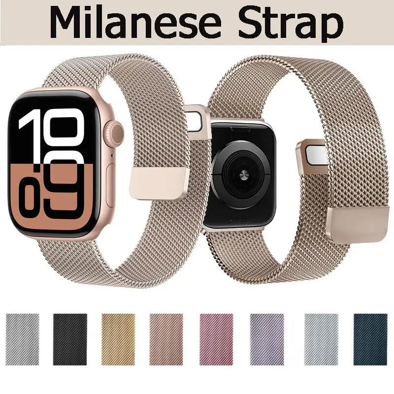 Milanese band For Apple Watch S10 46mm 42mm Ultra 2 49mm Magnetic band For Apple Watch Series 9 7 8 5 6 SE 44mm 45mm 41mm 40mm