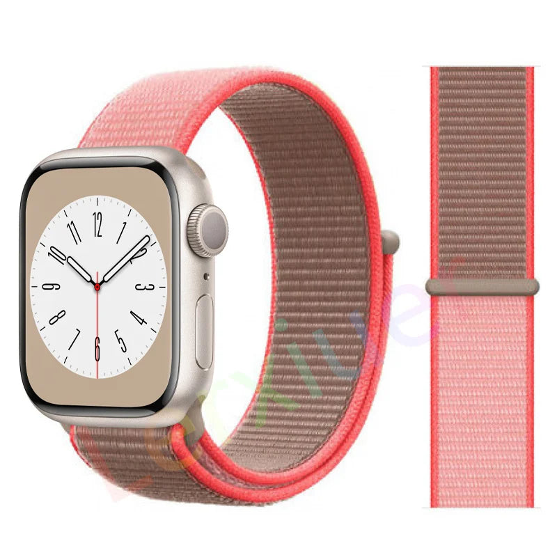 Nylon Loop band for Apple Watch band 46mm 44mm 40mm 42mm 45mm 41mm 49mm 44mm band Apple Watch Series Ultra 2 11 10 9 SE 7 6 5 4