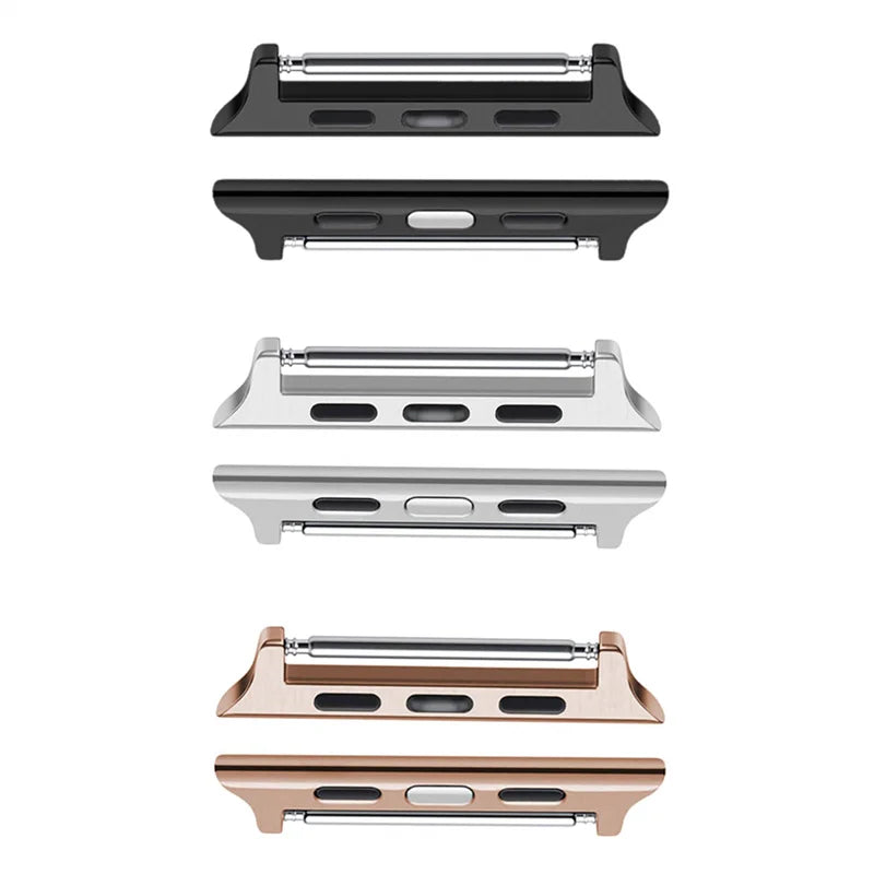 2PCS Connector For Apple Watch band Series 9 8 7 6 5 4 3 SE 44mm 40mm 42mm 41mm 45mm Stainless Steel Adapter Apple Watch Ultra 2 49mm