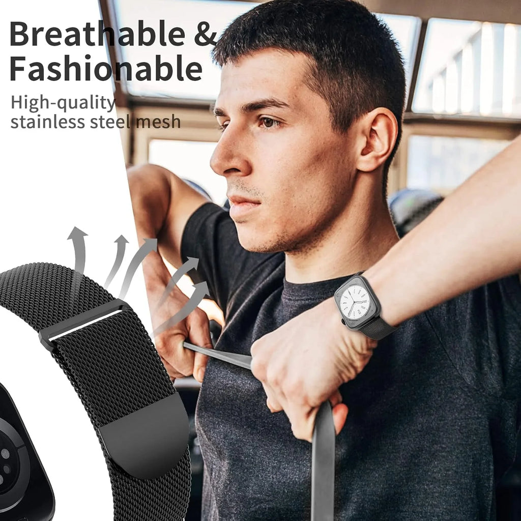 Milanese Loop band For Apple Watch band 46mm 40mm 41mm 45mm 49mm 42mm Correas bands Apple Watch Series 11 10 9 SE 3 7 8 Ultra 3