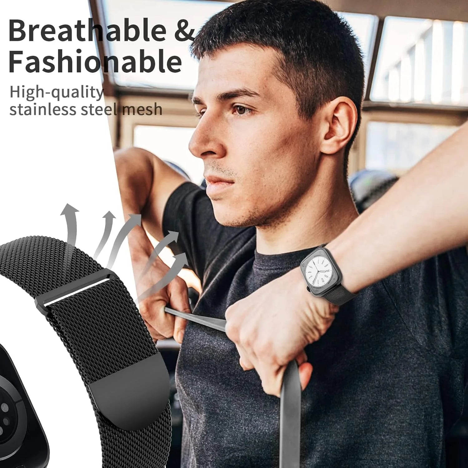 Milanese Loop band For Apple Watch band 46mm 40mm 41mm 45mm 49mm 42mm Correas bands Apple Watch Series 11 10 9 SE 3 7 8 Ultra 3