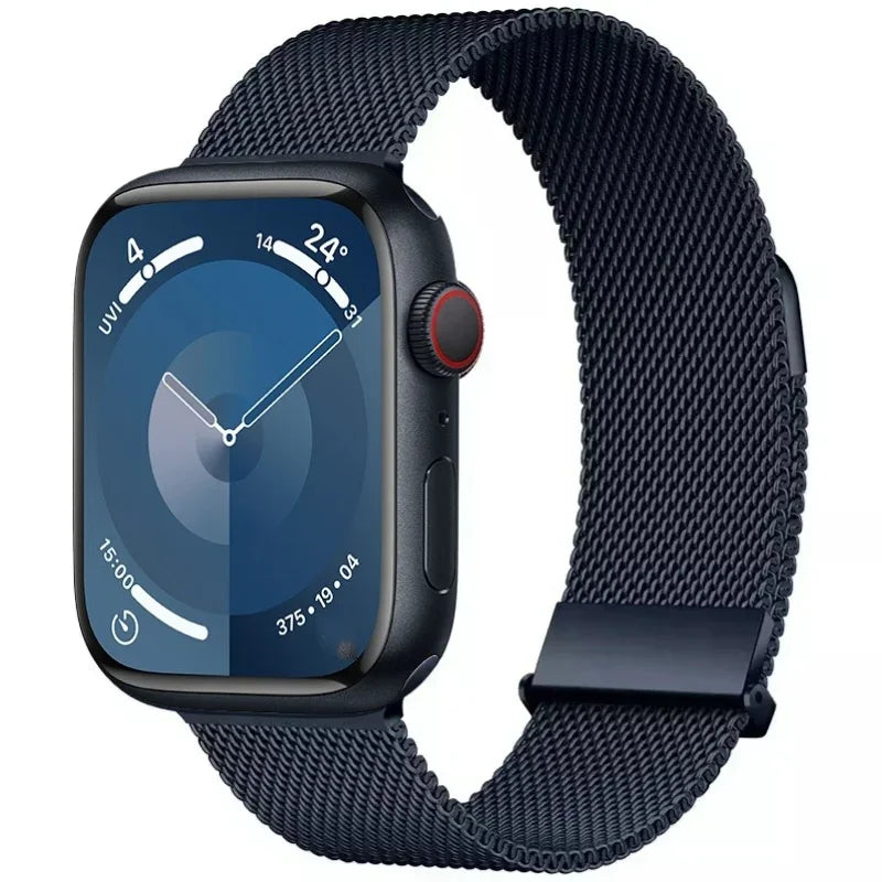 Milanese Loop band For Apple Watch Ultra 2 49mm 11 10 9 8 7 6 5 4 SE Magnetic Buckle Wristband Apple Watch 46mm 42mm 45mm 41mm 44mm 40mm