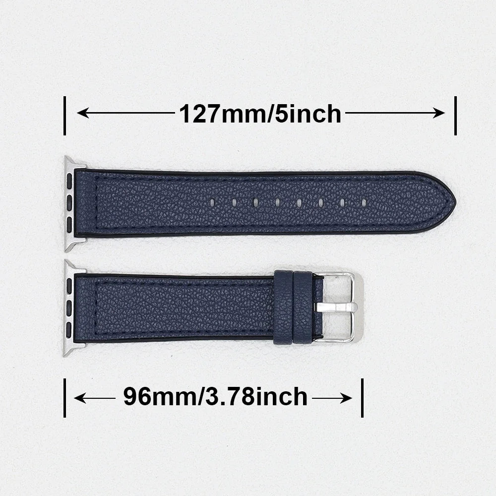 PU Leather band for Apple Watch band 45mm 44mm 40mm 42mm 46mm 41mm Ultra 49mm soft band for Apple Watch Series 10 9 8 7 6 5 SE 4