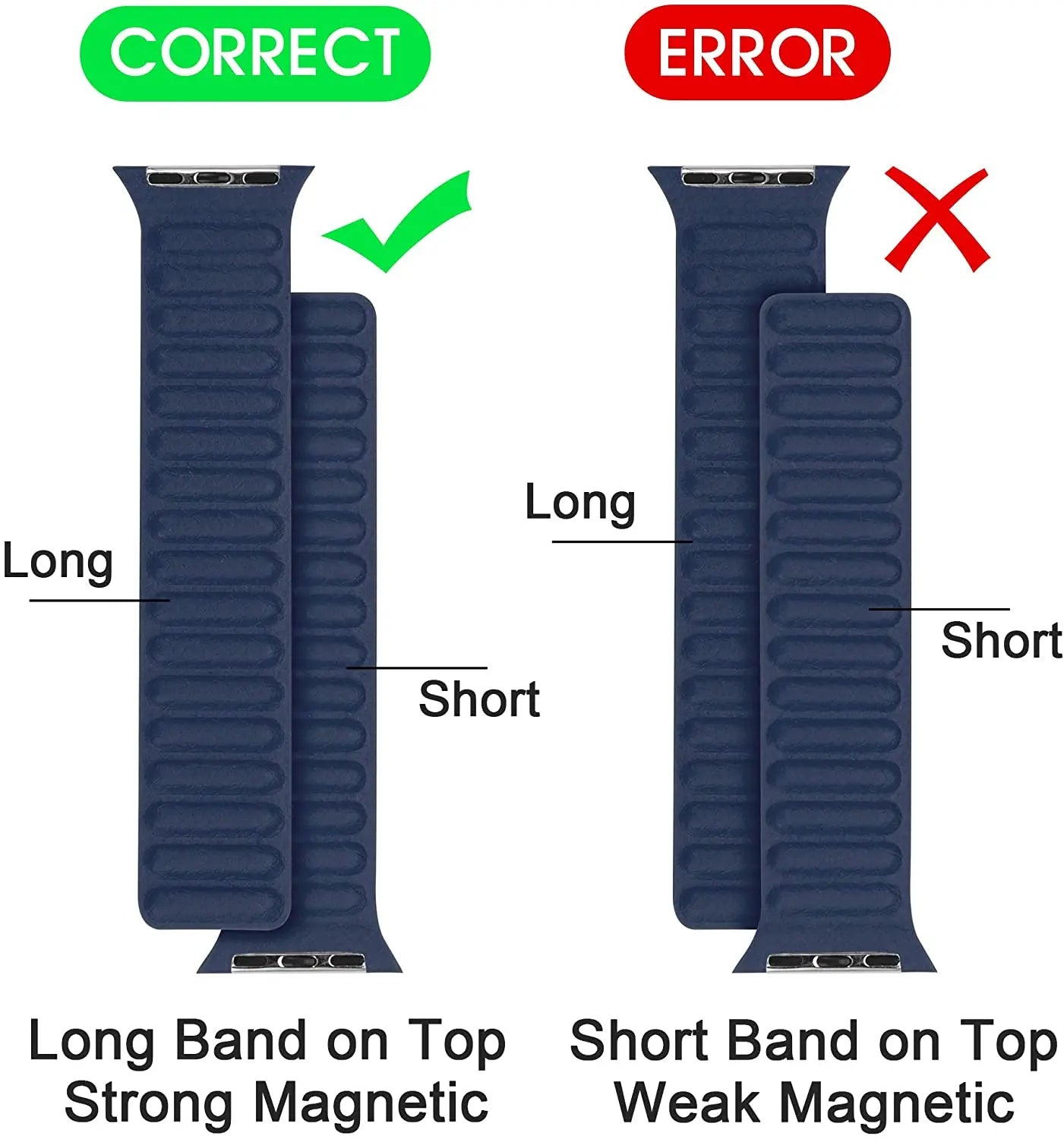 Leather band for Apple Watch band 49mm 46mm 42mm 41mm 44mm Original Magnetic Loop Link band Apple Watch 10 11 9 8 7 SE Ultra 2 3