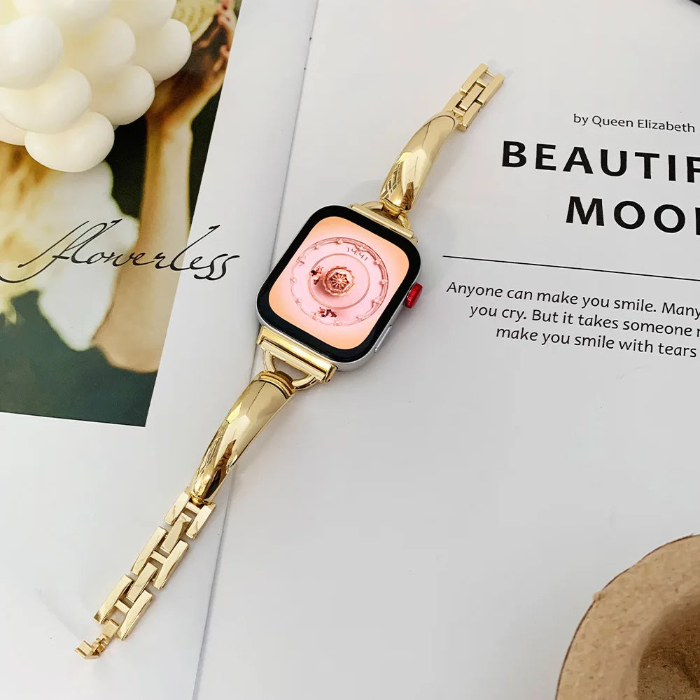 Starlight band For Apple Watch Ultra 3 2 1 Series 11 10 9 SE 3 metal band Apple Watch 46mm 49mm 41mm 45mm 40mm 42mm 44mm Women band