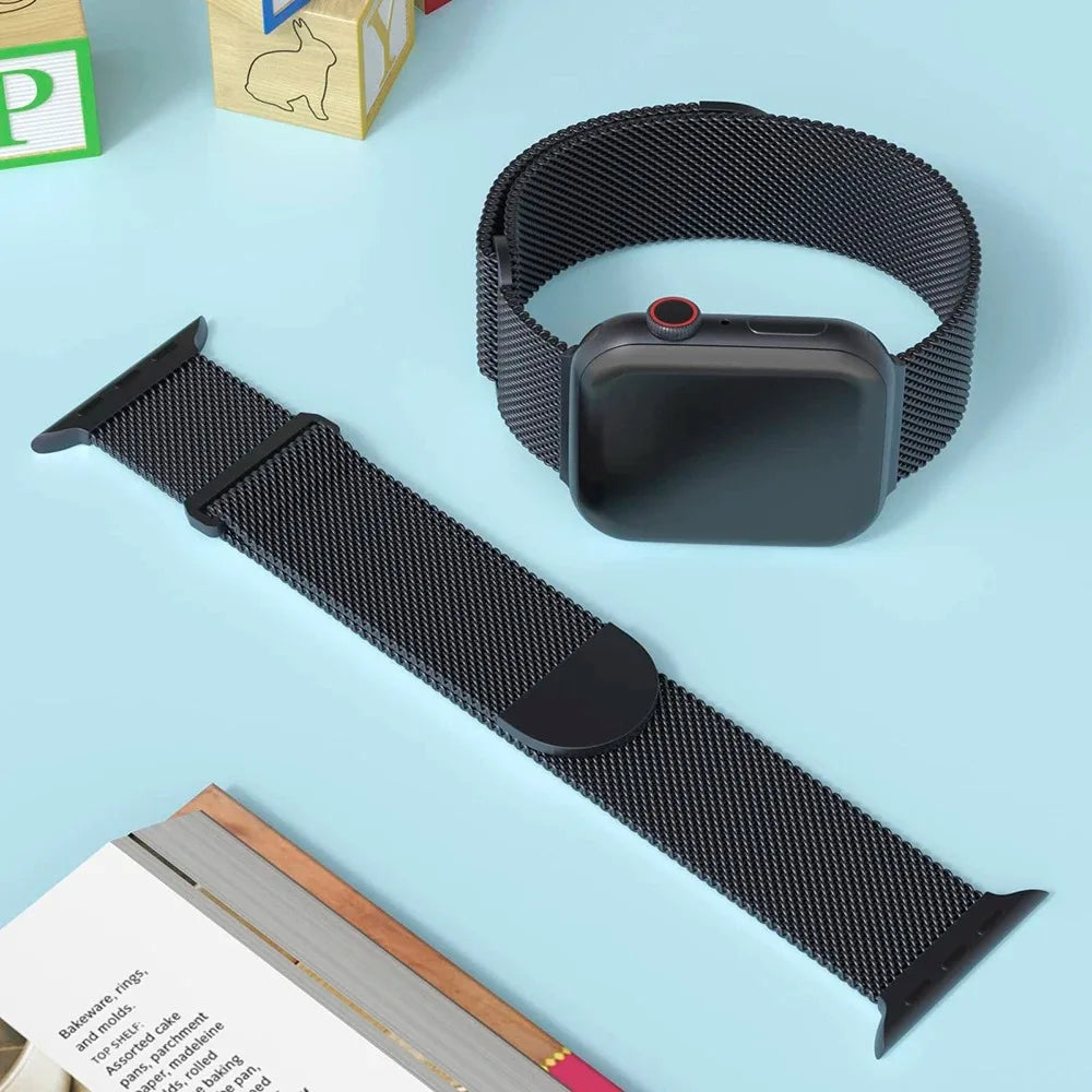 Milaness Magnetic band for Apple Watch Ultra band 49mm 46mm 45mm 44mm 41mm 40mm metal band for Apple Watch 11 10 9 8 7 6 5 4 SE