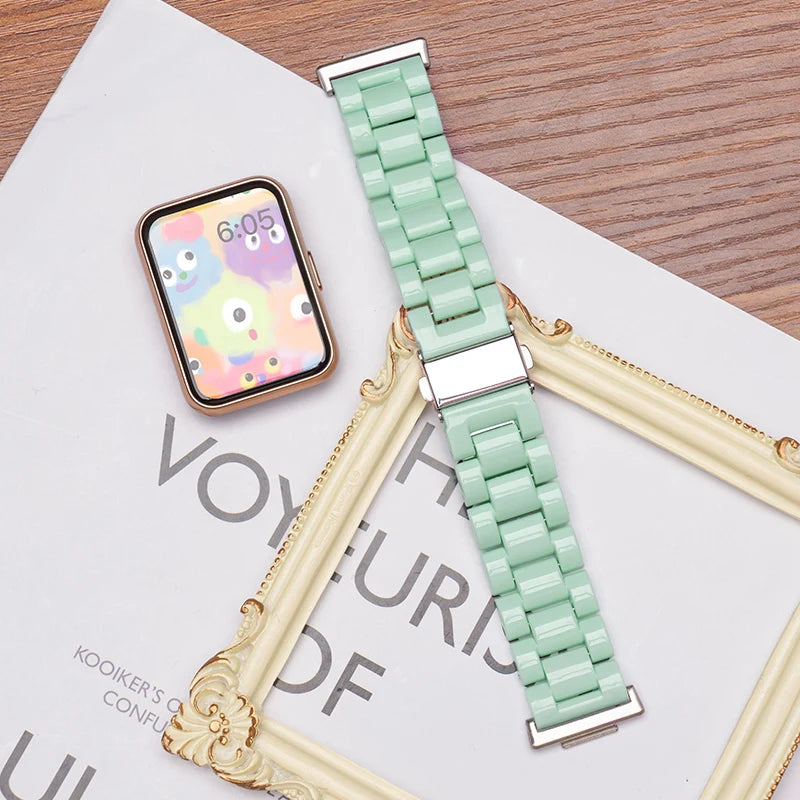 Candy Color Resin Strap For Samsung Galaxy Fit 3 Macaron Replace Wrist Watchband Belt Smart Watch Band Accessories