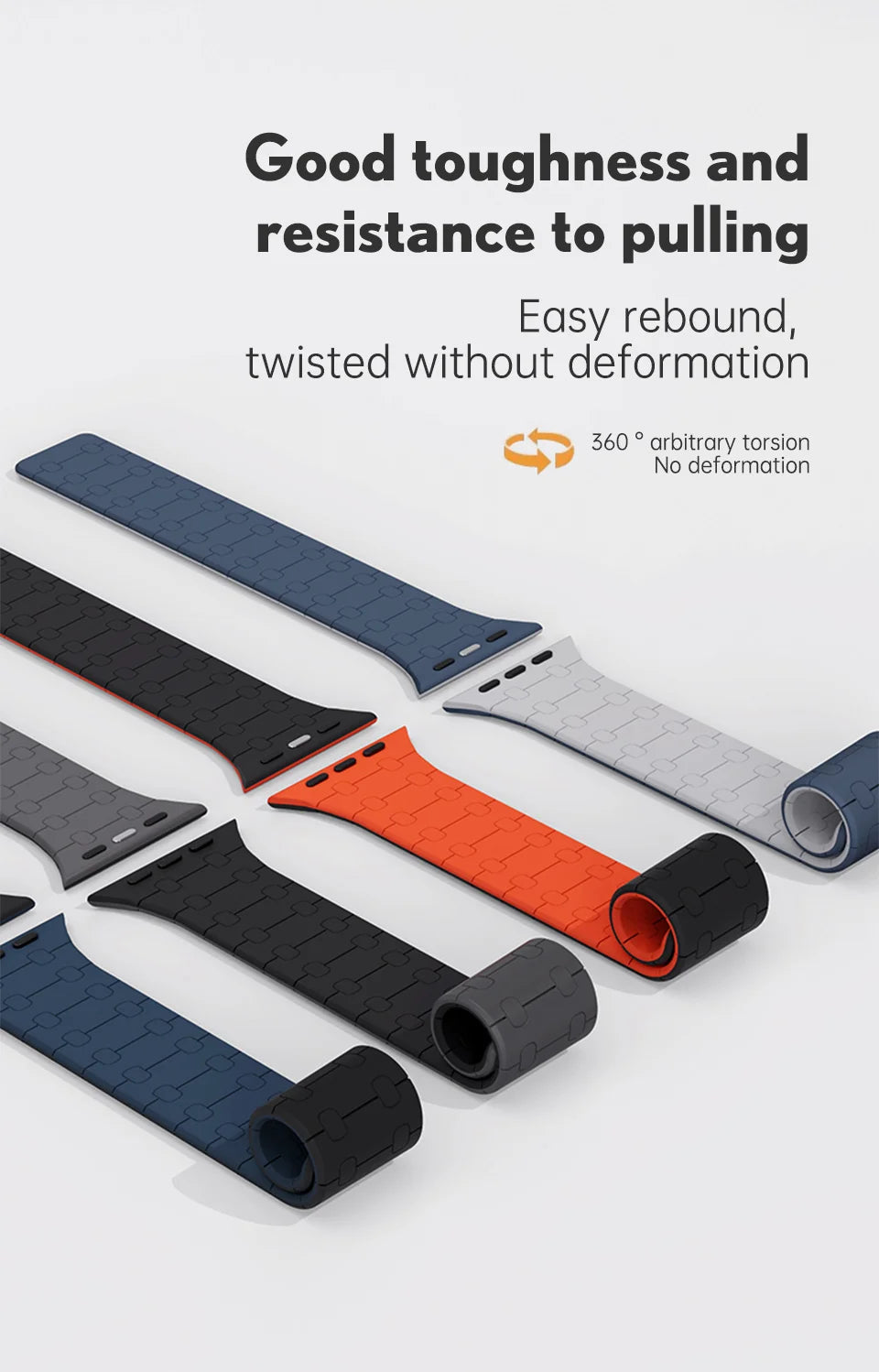 PZOZ Silicone Watch band For Apple Watch Ultra 3 2 49mm Chain Magnetic Wrist band For Apple Watch Series 11 10 9 8 Wristband