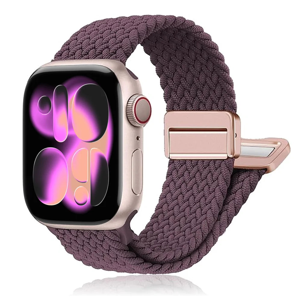 Braided LOOP band For Apple Watch 11 10 band 42mm 46mm SE3 40mm 44mm Magnetic Correa band Series 9 7 6 8 45mm 41mm 40mm Band
