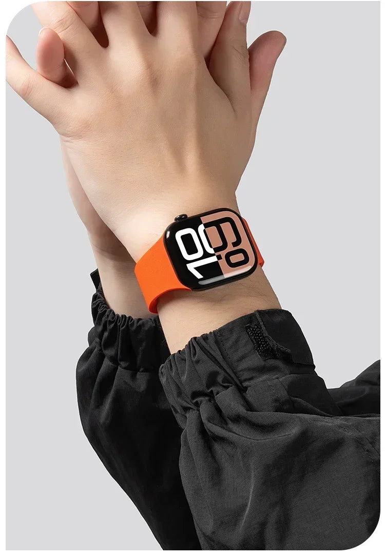 Magnetic band For Apple Watch band Ultra 2 49mm 44mm 45mm 46mm 42mm 40mm Belt Silicone band Apple Watch Series 10 8 7 6 5 9 SE