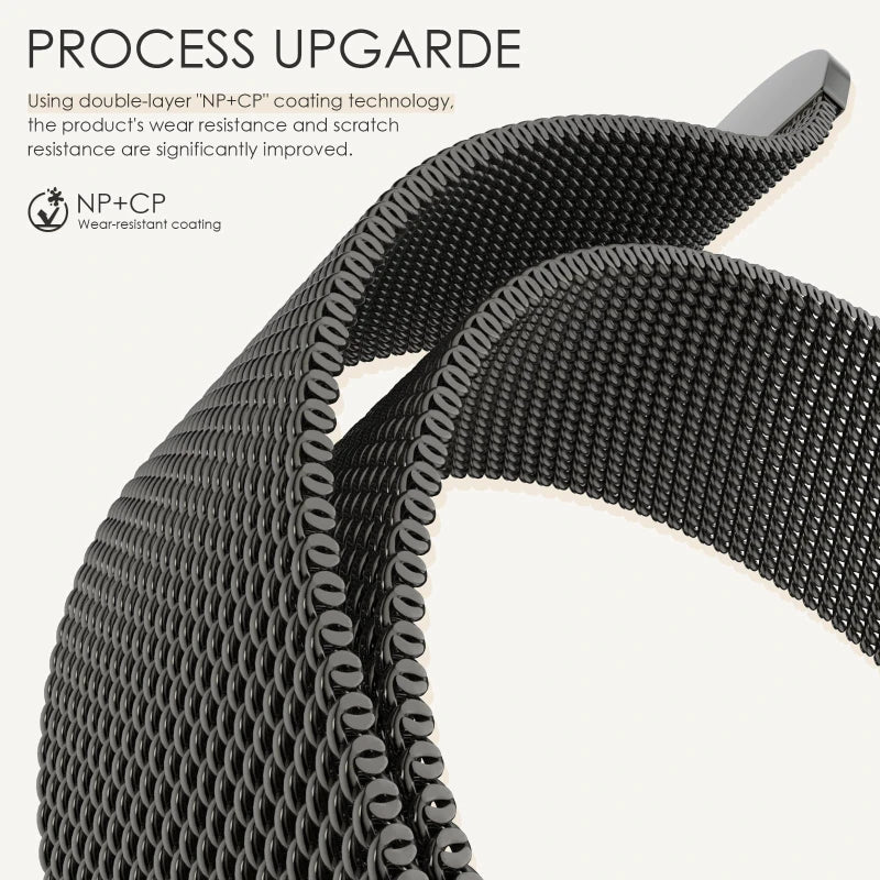 Milanese loop For Apple Watch band 38mm 45mm 44mm 40mm 41mm 42mm 46mm band Apple Watch Series 11 10 8 7 6 5 4 SE 9 Ultra 2 3 49mm