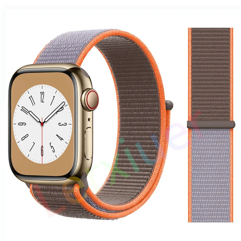Nylon Loop band for Apple Watch band 46mm 44mm 40mm 42mm 45mm 41mm 49mm 44mm band Apple Watch Series Ultra 2 11 10 9 SE 7 6 5 4