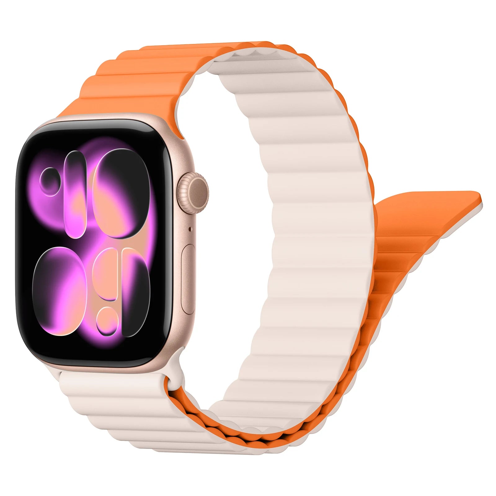 Magnetic Silicone band For Apple Watch band 44mm 45mm 40mm 46mm 42mm 49mm 41mm band Apple Watch Series 11 10 9 8 7 6 SE 3 Ultra2