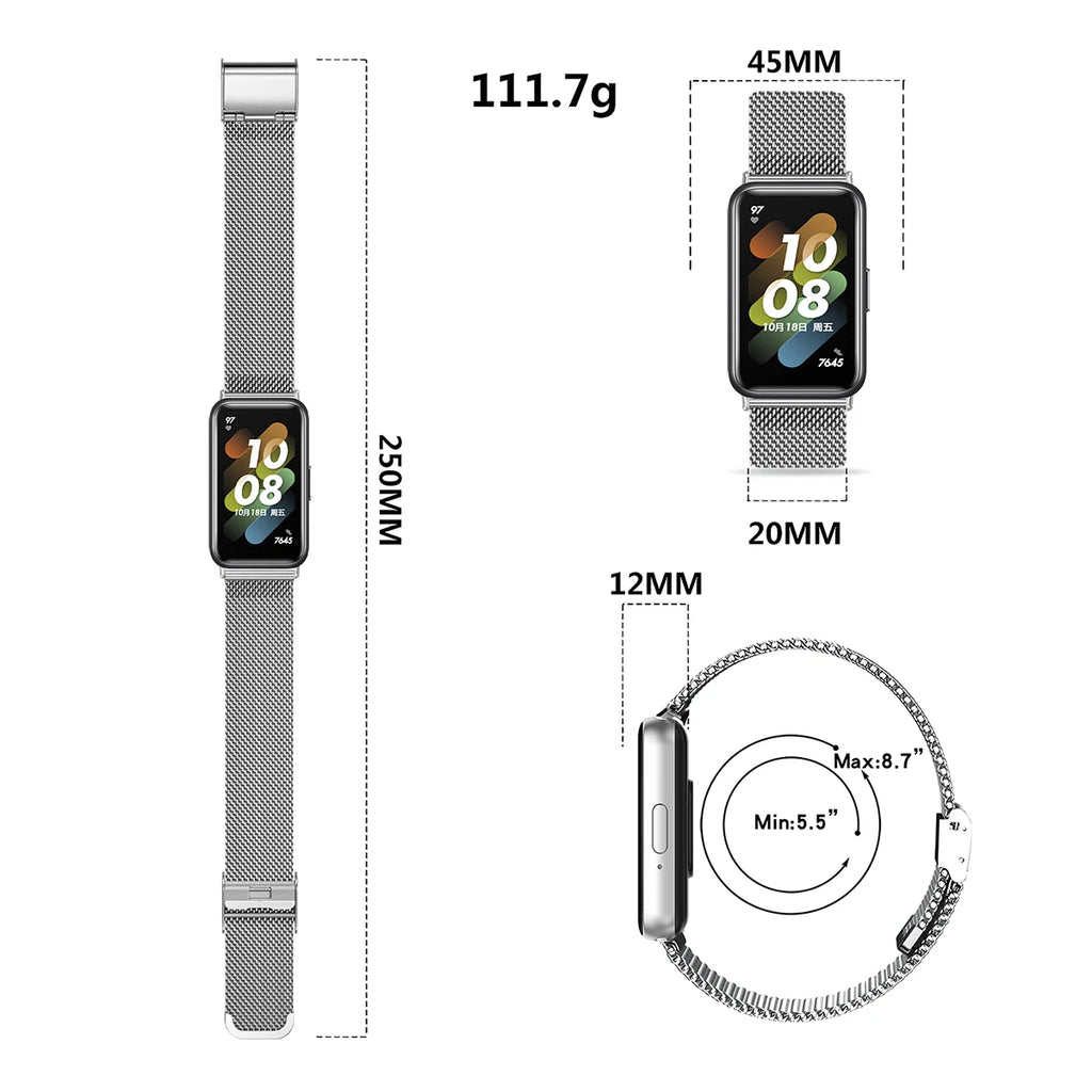 Metal Strap for Samsung Galaxy Watch Fit 3 Stainless Steel Bracelet Magnetic Milanese Loop Watchband for Galaxy Fit3 Accessories