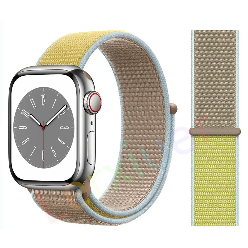 Nylon Loop band for Apple Watch band 46mm 44mm 40mm 42mm 45mm 41mm 49mm 44mm band Apple Watch Series Ultra 2 11 10 9 SE 7 6 5 4