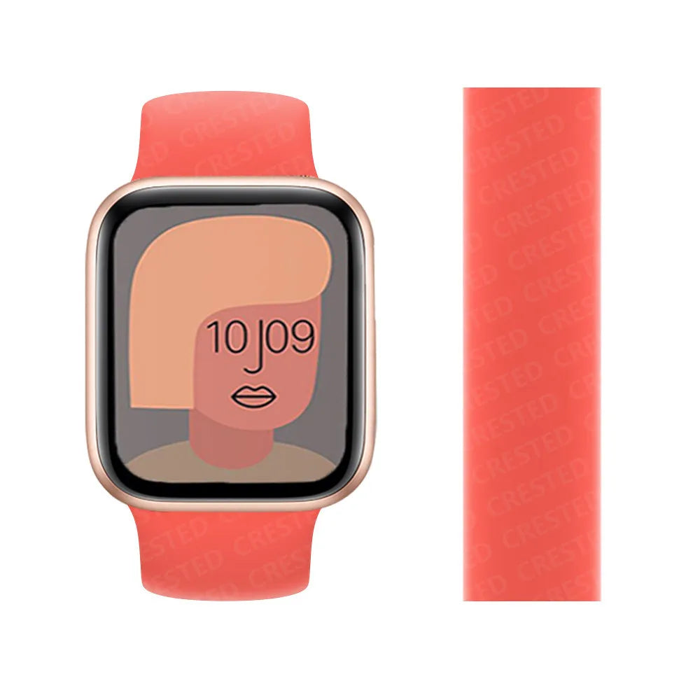 Solo loop band for Apple Watch band 44mm 46mm 45mm 40mm 41mm 42mm 49mm Silicone band correa Apple Watch Series 10 9 6 57 8 SE Ultra