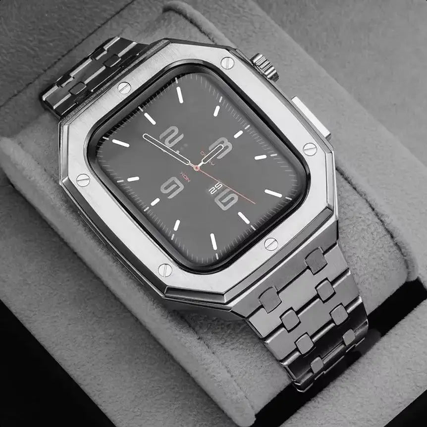 Luxury Stainless Steel Modification Mod Kit for Apple Watch 10 9 8 7 46mm 45mm 41mm metal Bezel Frame for Apple Watch Series 6 5 4 SE