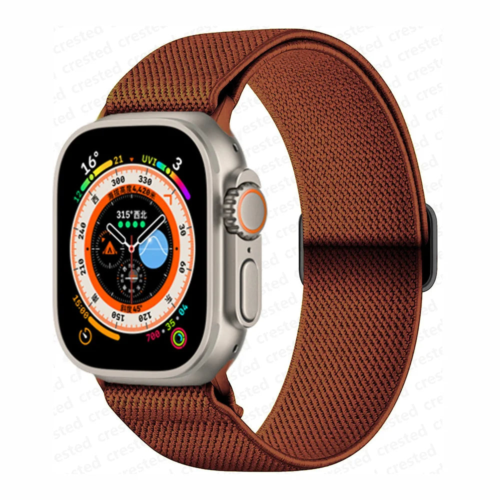 Scrunchie band for Apple Watch band 45mm 44mm 40mm 41mm 42mm 46mm 49mm Elastic Nylon band Apple Watch Series 10 9 8 7 SE Ultra 2