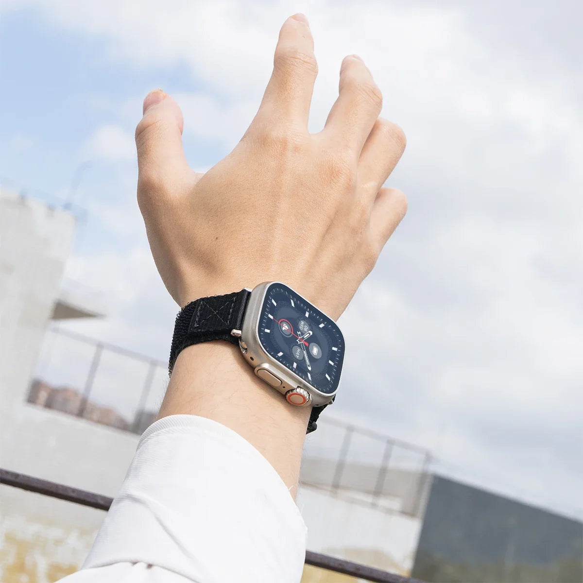 Sport Nylon band for Apple Watch band 45mm 44mm 40mm 41mm 42mm 46mm 49mm Nylon band Apple Watch Series 10 9 8 7 SE Ultra Correa